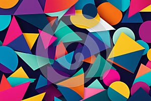 Ethereal Symphony: Harmonizing with Multi-Color Shapes photo