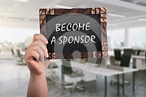 Become a sponsor on chalkboard photo