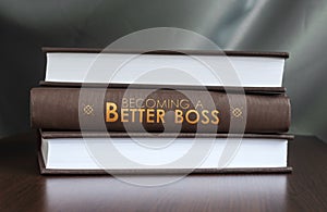 Becoming a better boss. Book concept.