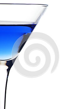 Bed and blue martini