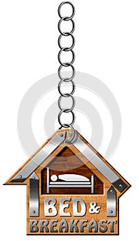 Bed and Breakfast - Sign with Chain