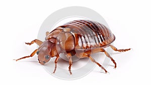 Bed bug isolated on white background. Generative AI