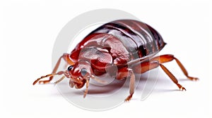 Bed bug isolated on white background. Generative AI photo