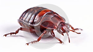 Bed bug isolated on white background. Generative AI