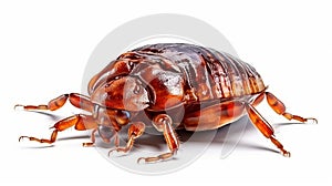 Bed bug isolated on white background. Generative AI