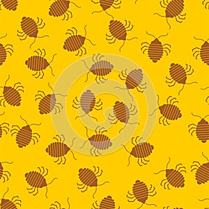 Bed bug pattern seamless. bedbug background. chinch vector texture