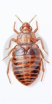 bed bugs isolated created with Generative AI technology