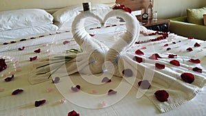 bed decoration for honeymooners