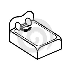 BED Editable and Resizeable Vector Icon photo