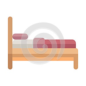 Bed flat clipart vector illustration