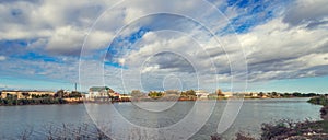 Bed of the flat river