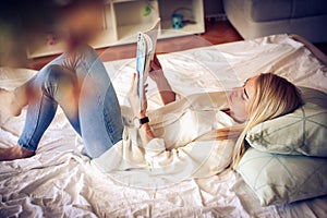 Bed is good space for study.