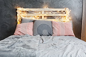 Bed with headboard