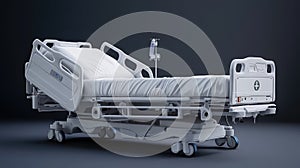 bed hyper detailed style of assembling a hospital bed