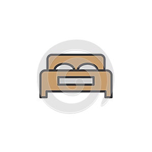 Bed icon in colored version