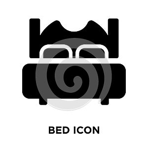 Bed icon vector isolated on white background, logo concept of Be
