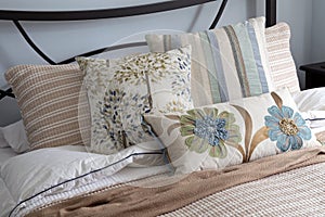 Bed Linens and Throw Pillows for Spring photo