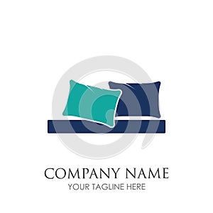 Bed logo vector illustration design template. Bed logo vector