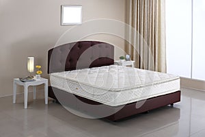 Bed mattress and bedroom atmosphere photo