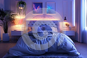 Bed and nightstands creative design