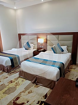 Bed Room of Jizan Hotel at Saudi Arabia photo