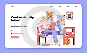 Bed Rotting. Flat Vector Illustration