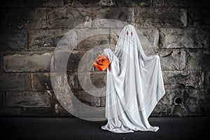 Bed sheet ghost for Halloween