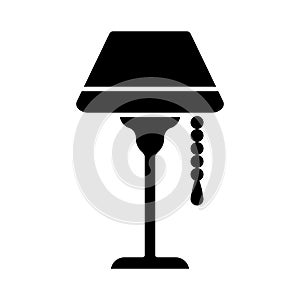 Bed side lamp icon vector on trendy design