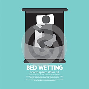 Bed-Wetting Black Graphic Symbol