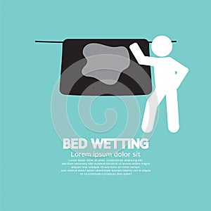 Bed Wetting Symbol. photo