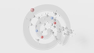 bedaquiline molecule 3d, molecular structure, ball and stick model, structural chemical formula antituberculosis agents