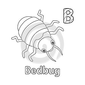 Bedbug Animal Alphabet ABC Isolated Coloring B