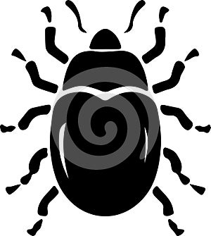 bedbug Black Silhouette Generative Ai