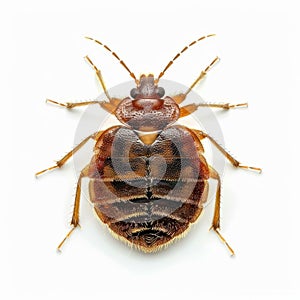 Bedbug insect isolated on white