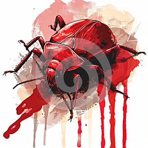 Bedbug insect isolated on white