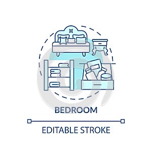 Bedchamber concept icon photo