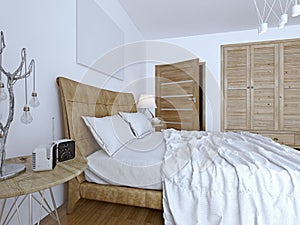 Bedchamber contemporary design photo