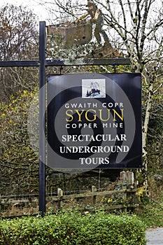 Editorial, Sygun Copper Mine, a tourist attraction in Eryri or Snowdonia National Park portrait