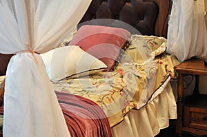 Bedding and curtain