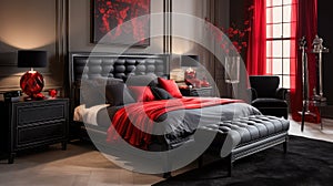 bedding red and black home