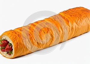 Bedfordshire clanger over white background photo