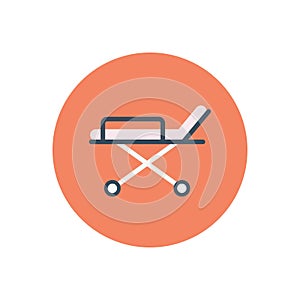 Bed vector flat color icon