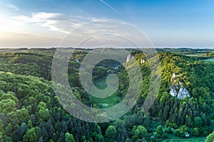 Bedkowska valley, late afternoon from the sky.