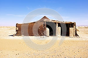 Bedoin tent in Erg Chebbi desert Morocco photo