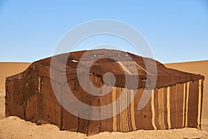 Bedouin Berber nomad tent in the desert  Morocco