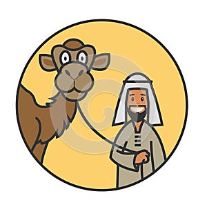 Bedouin with a camel