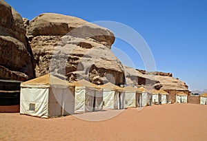 Bedouin camp in the desert