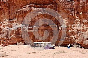 Bedouin camp in Wadi Rum desert, Jordan