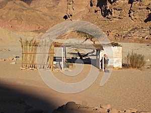 Bedouin house in the desert