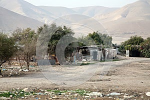 Bedouin settlements in the Judea desert near Jericho, Israel